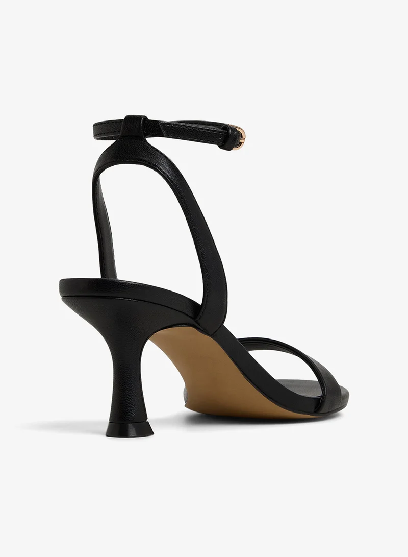 CALL IT SPRING BLACK Madelyyn Ankle Strap Heeled Sandals for Women | Best Price UAE